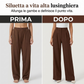 👖 Pantaloni a gamba larga con pieghe e vita alta da donna