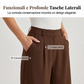 👖 Pantaloni a gamba larga con pieghe e vita alta da donna