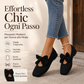 🎀 ✨ Scarpe piatte da donna con punta quadrata, tessuto a maglia e fiocco