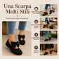 🎀 ✨ Scarpe piatte da donna con punta quadrata, tessuto a maglia e fiocco