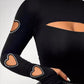 🖤 ✨ Top aderente da donna con scollo a lupetto e cut-out a forma di cuore