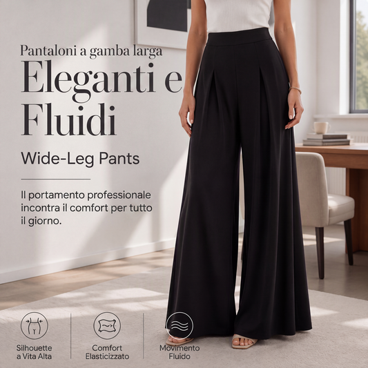 💖 Pantaloni a gamba larga e vita alta da donna: linee fluide e stile raffinato per ogni occasione