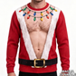 😂🎅Felpa da uomo divertente per Natale con stampa 3D effetto muscoli