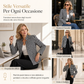 👚Design a blusa pied de poule con apertura frontale, colletto a fascia aperto e vestibilità aderente