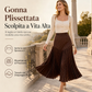 🌸 Gonna plissettata a pois a vita alta da donna : elegante, fluida e femminile