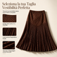 🌸 Gonna plissettata a pois a vita alta da donna : elegante, fluida e femminile