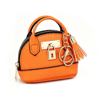 🐚💖 Portachiavi con borsa a forma di conchiglia mini, portarossetto e portamonete in pelle PU