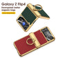 📱✨Telefonfodral med magnetiskt gångjärn i galvaniserat läder för Samsung Galaxy Z Flip4 Flip3 5G