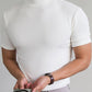 🎁2024 Nyår Hot Sale🎁Hög hals Slim Fit T-shirt för män