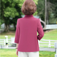 🔥🔥【XL-4XL】 2024 ny stil enfärgad chiffongskjorta i lapel👚
