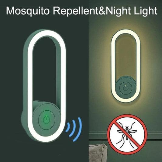 🔥2024 Hot Sale-🛜🦟Frekvenskonvertering Ultrasonic Mosquito Killer med LED-sömnljus