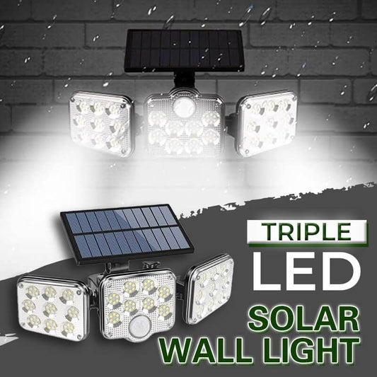🔋🔥Trippel LED Solar vägglampa👍（köp 2 gratis frakt📦）