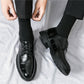 😎👞Herrmode Krokodiltryck Casual Business Läderskor