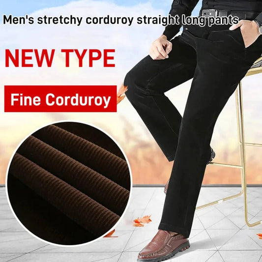😎👖Stretch manchester raka långbyxor för män