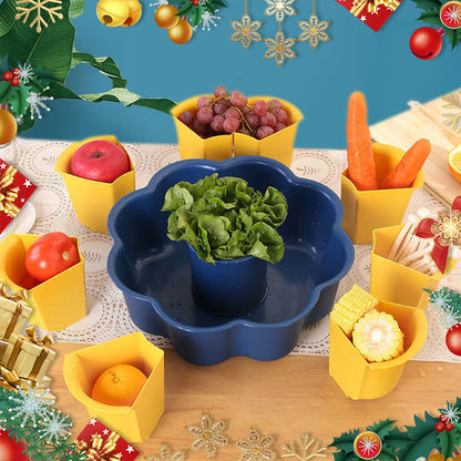 【🎄Praktisk julklapp】🔥Roterande Hot Pot-bricka Dräneringsbricka för grönsaker